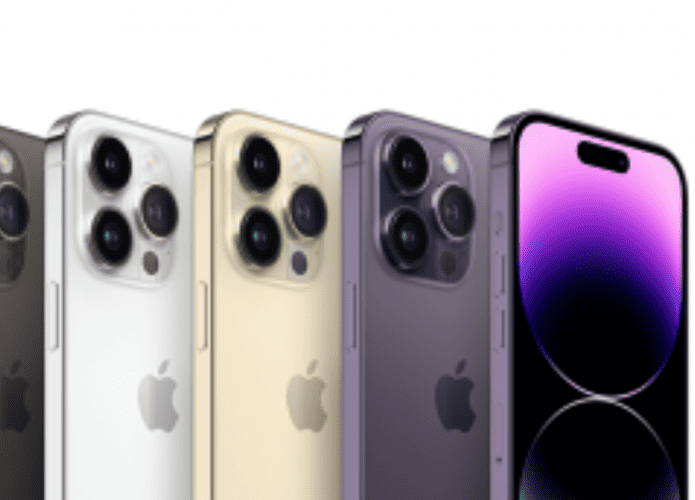 Imagem mostrando um grupo de iPhones