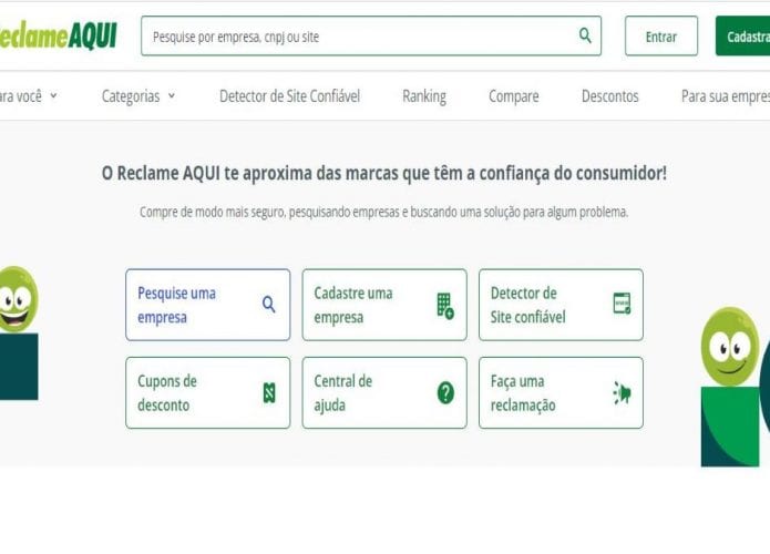 home page Reclame Aqui print