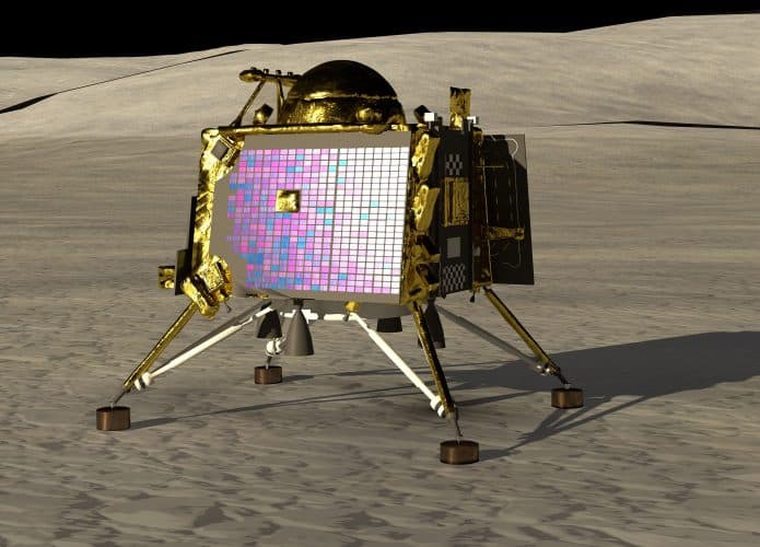 Representação da sonda indiana Chandrayaan 3