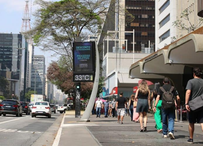 Centro de São Paulo em dia quente