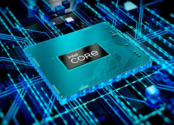 Ilustração digital de processador Intel Core