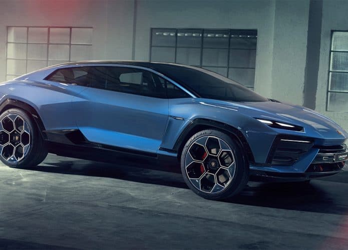 Ilustração da Lamborghini elétrica Lanzador