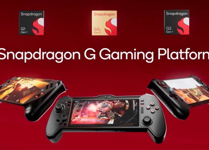 Montagem com processadores Snapdragon G e dispositivos portáteis