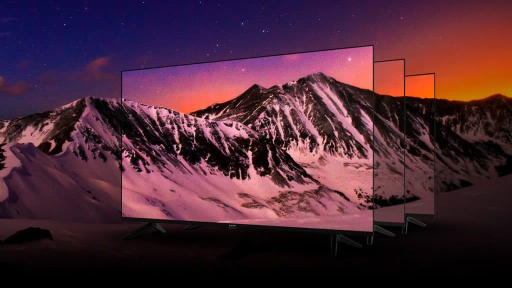 Montagem com TVs da Xiaomi