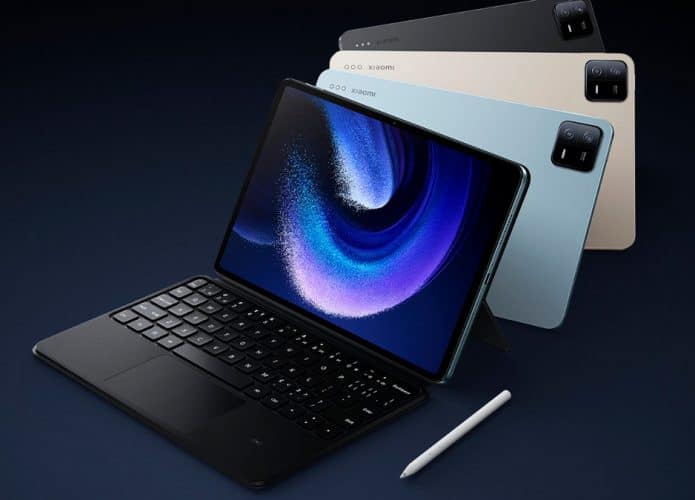 Montagem com novos tablets da Xiaomi