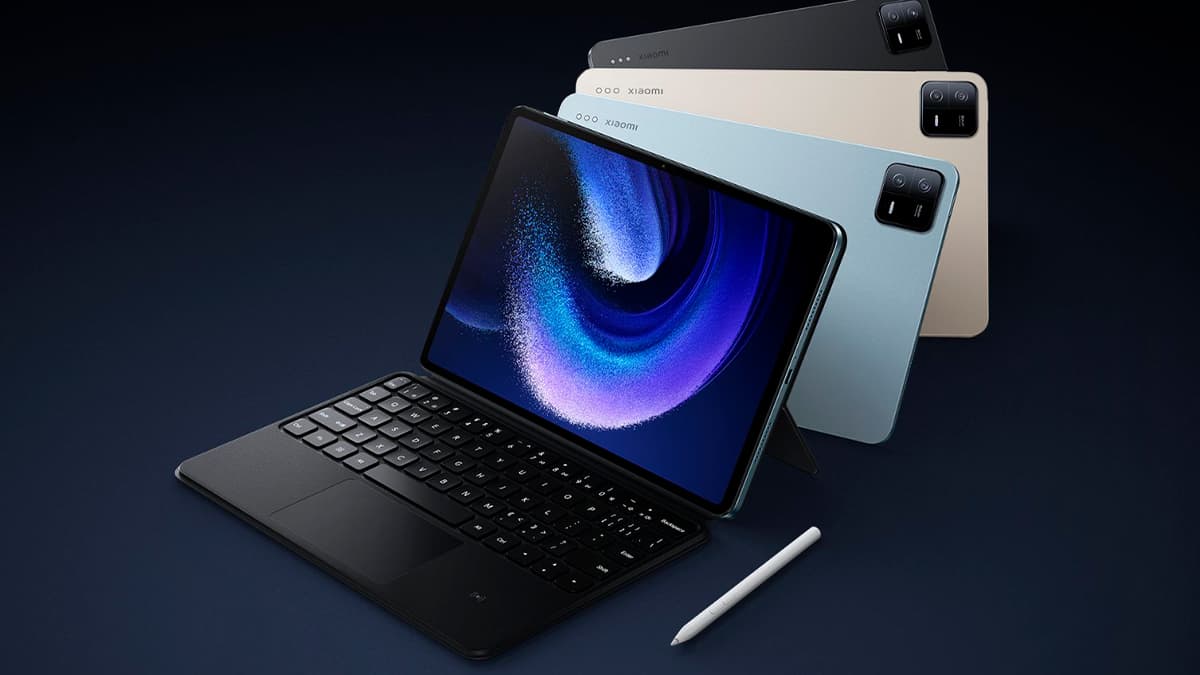 Montagem com novos tablets da Xiaomi