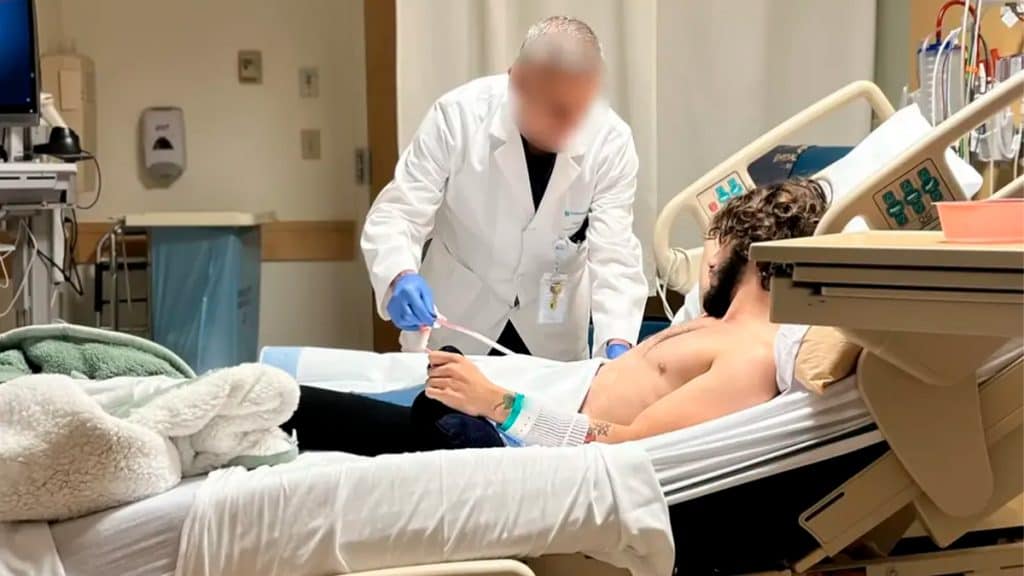 Sean Tobin em hospital por conta do uso excessivo de vape