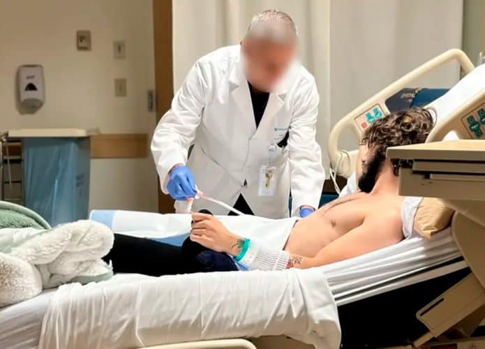 Sean Tobin em hospital por conta do uso excessivo de vape