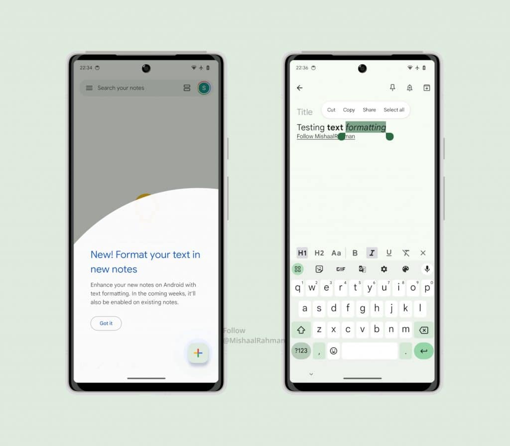 Google Keep ganha novos recursos (Imagem: reprodução/Mishaal Rahman)