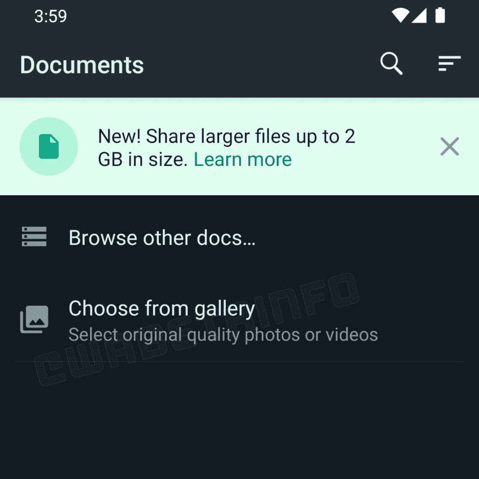 envio de fotos e vídeos em qualidade original WhatsApp