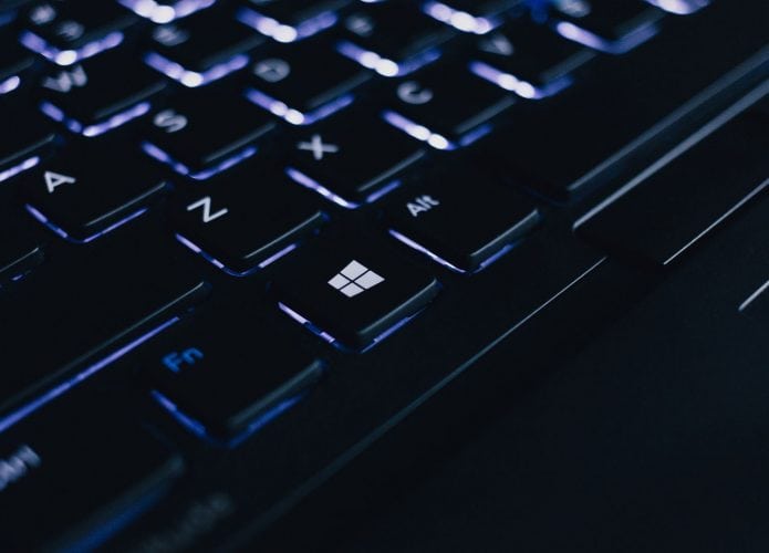 Imagem mostrando um teclado de computador