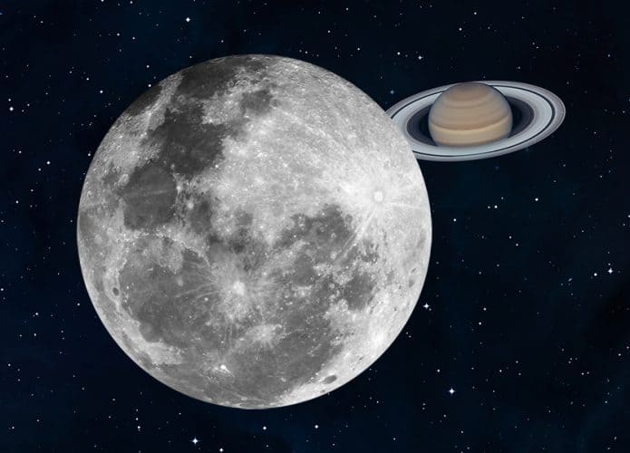 Lua inicia “turnê mensal” de maio com visita a Saturno