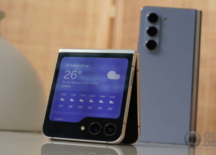 Galaxy Z Flip 5 e Galaxy Z Fold 5 (Imagem: André Fogaça/Olhar Digital)