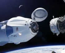 Cargo,Spacecraft,In,Low-earth,Orbit.,Elements,Of,This,Image,Furnished