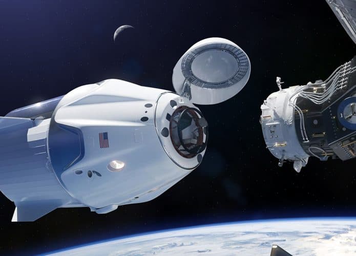Cargo,Spacecraft,In,Low-earth,Orbit.,Elements,Of,This,Image,Furnished