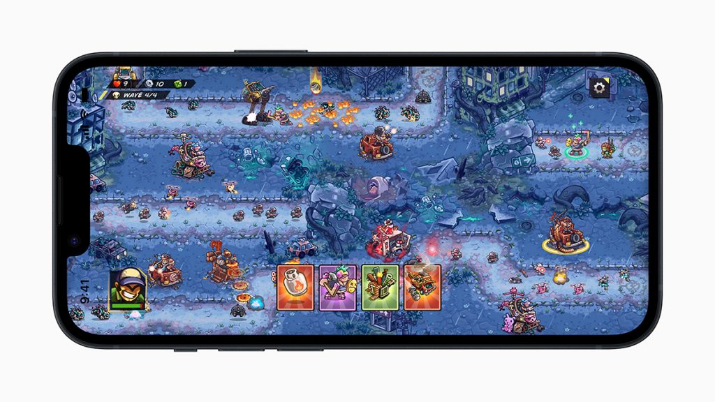 Montagem com tela do jogo Junkworld no Apple Arcade