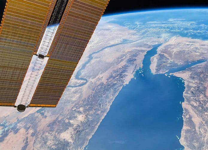 Visão dos continentes da Terra a partir da Estação Espacial Internacional