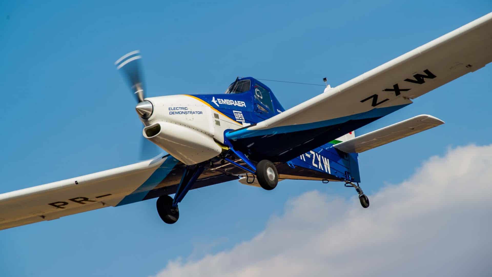 Protótipo de avião elétrico (Imagem: divulgação/Embraer)