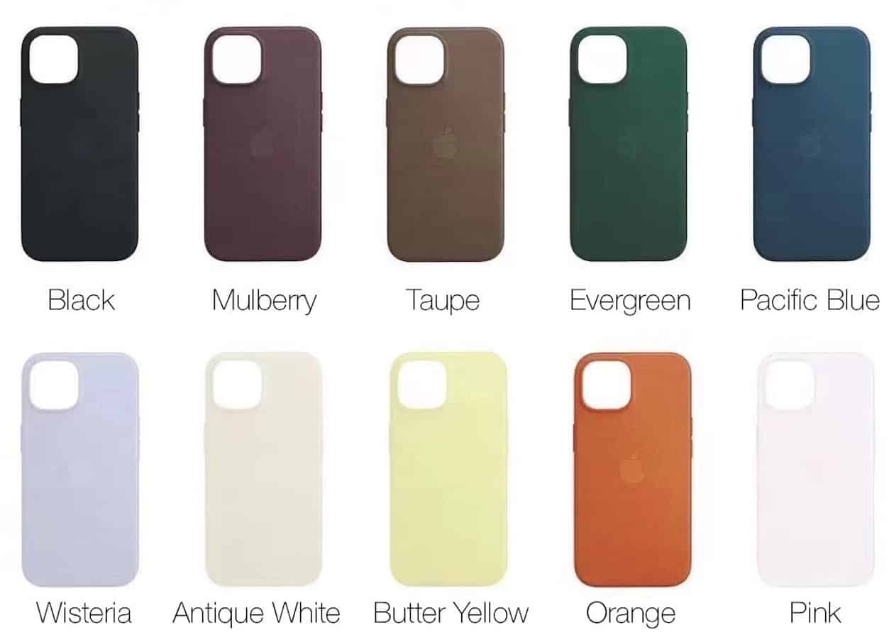 Supostas capas de FineWoven do iPhone 15 (Imagem: reprodução/Kosutami)