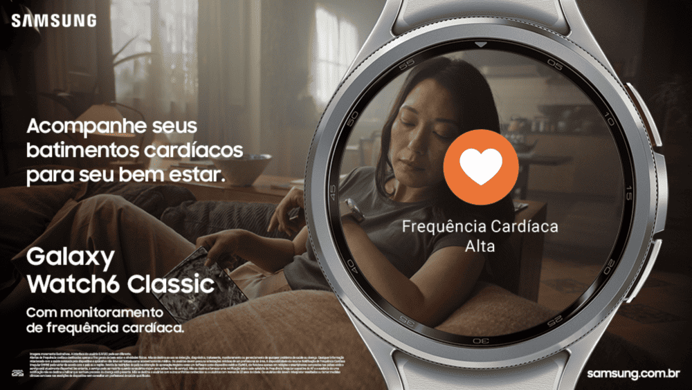 Monitoramento de frequência cardíaca em um Galaxy Watch 6 Classic (Imagem: divulgação/Samsung)