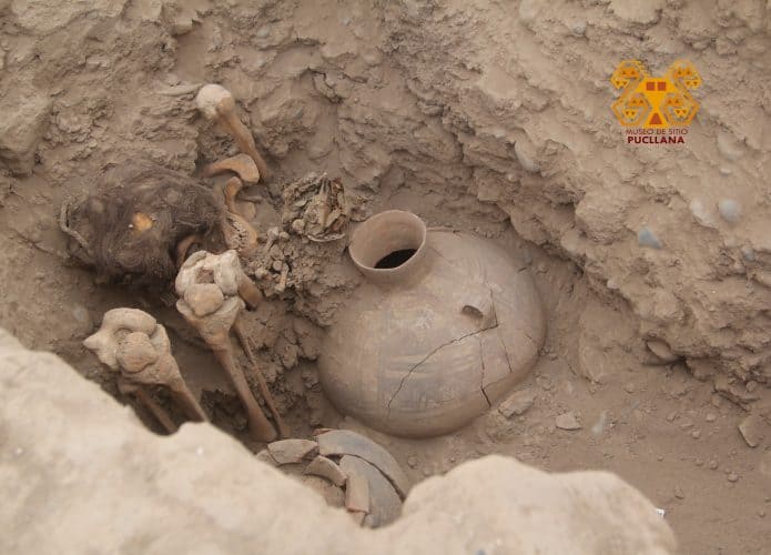Múmia cabeluda encontrada no Peru (Credito: Divulgação/ Museo de Sitio Huaca Pucllana)
