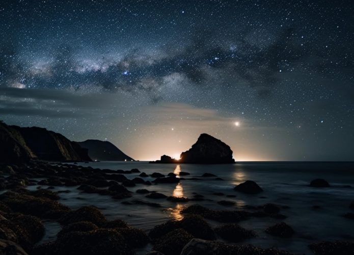 a-via-lactea-ilumina-a-paisagem-e-cria-uma-beleza-de-tirar-o-folego-gerada-pela-ia-695x500