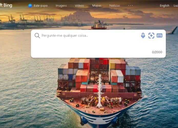 Imagem mostrando o Bing