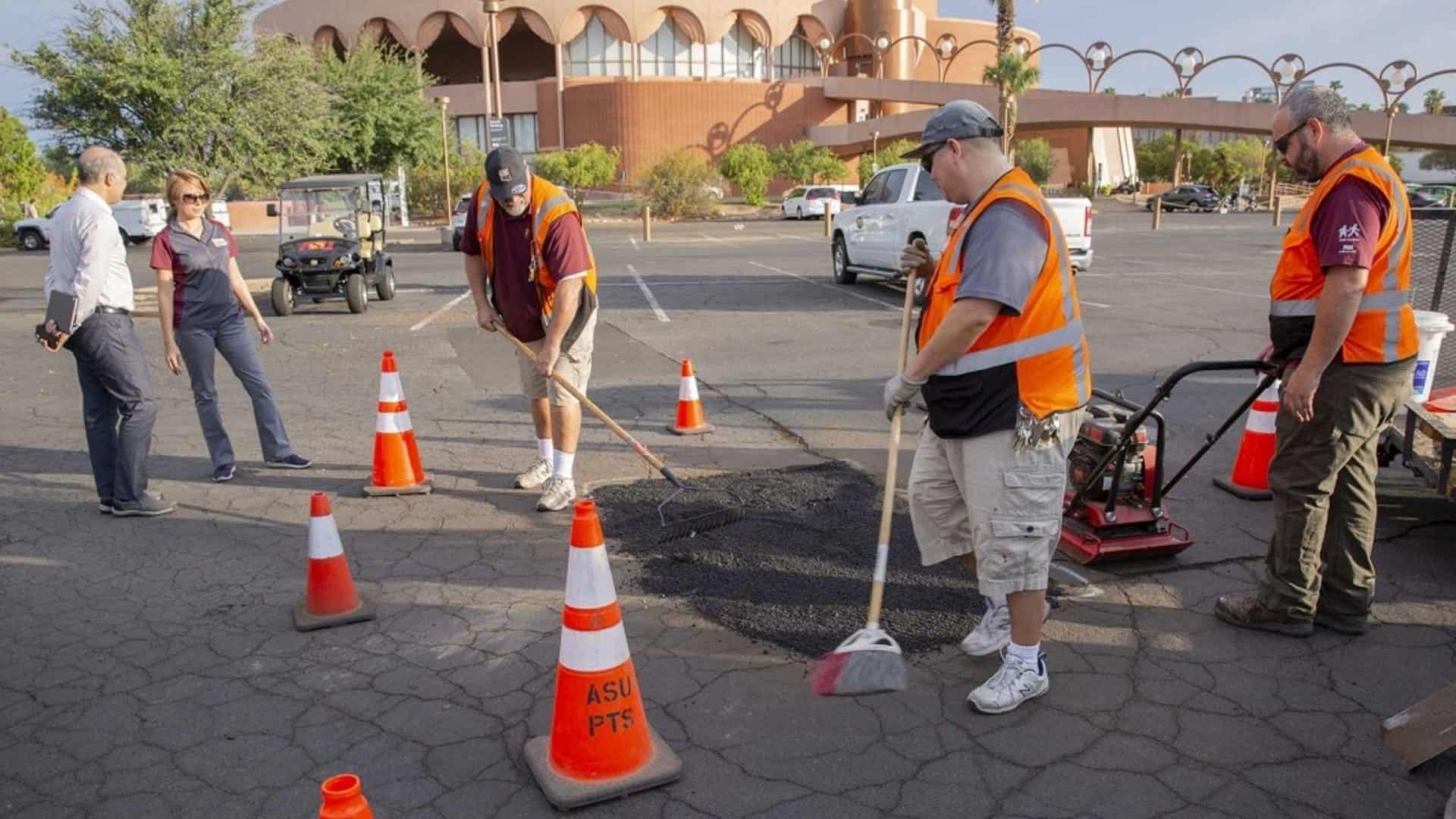 Pesquisadores testam cola de asfalto na Universidade do Arizona