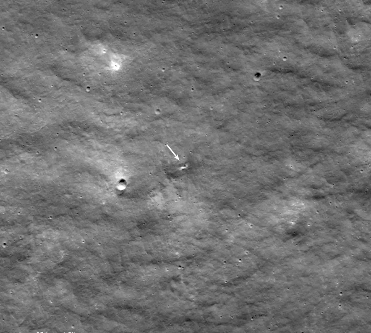 Cratera na Lua deixada pela missão russa Luna-25