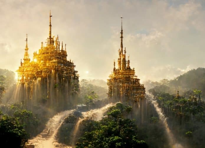 Impressão artística cidade de El Dorado