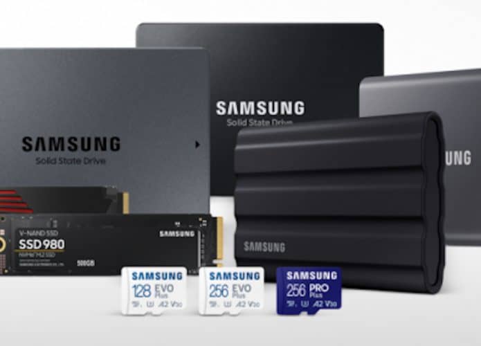 SSD, RAM e microSD da Samsung (Imagem: divulgação/Samsung)