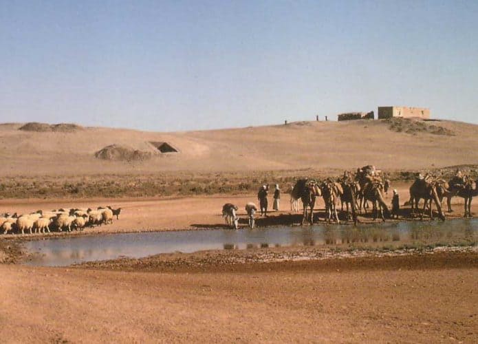 Abu Hureyra antes de ser inundada. Foi nesse assentamento onde foram encontradas evidências do inicio da agricultura após a colisão do cometa