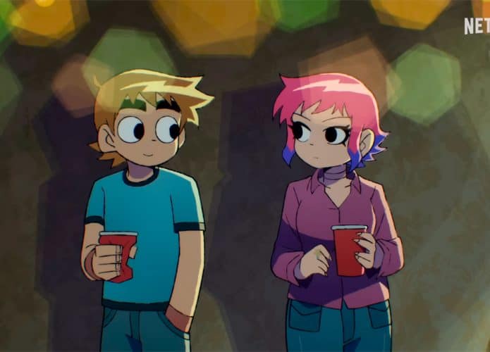 Captura de tela do trailer do anime de Scott Pilgrim