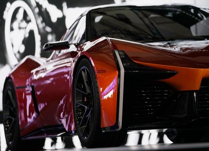 Carro elétrico exibido no Salão do Automóvel de Tóquio em 2023