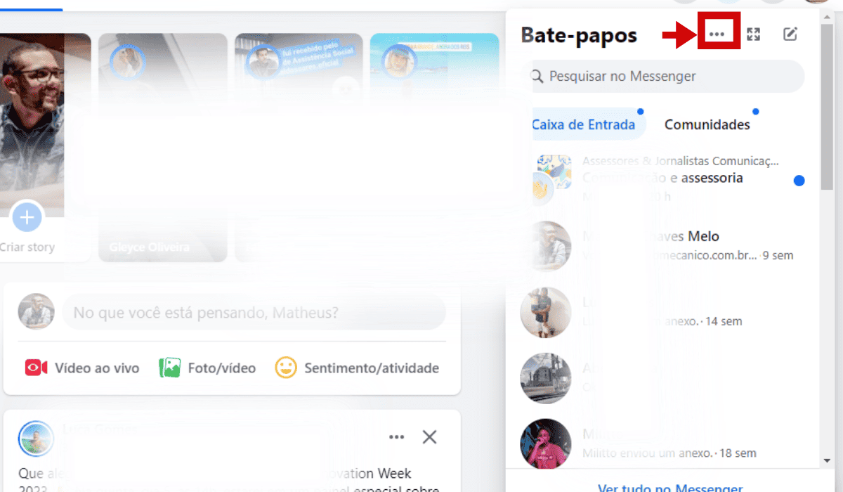 Passo a passo desativar status online