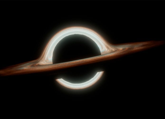 Imagem de buraco negro visto de perto