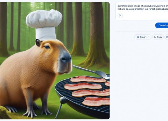 Captura de tela de imagem gerada por IA no Google