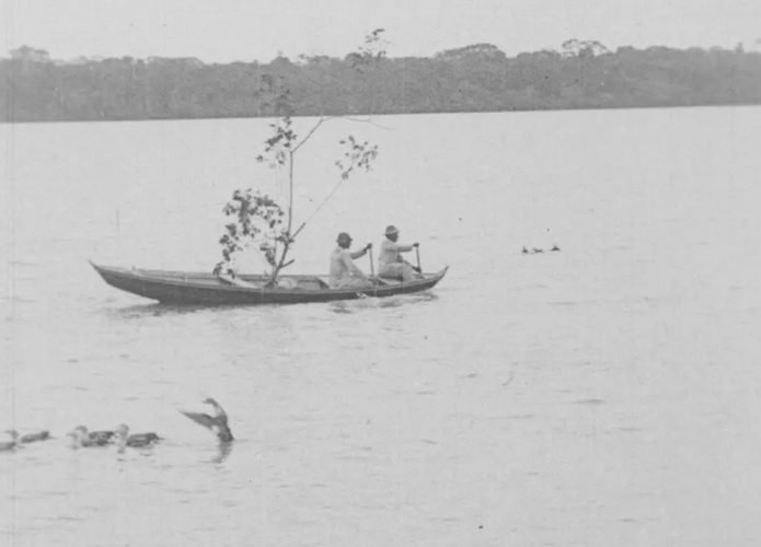Cena de filme sobre a Amazônia produzido em 1918