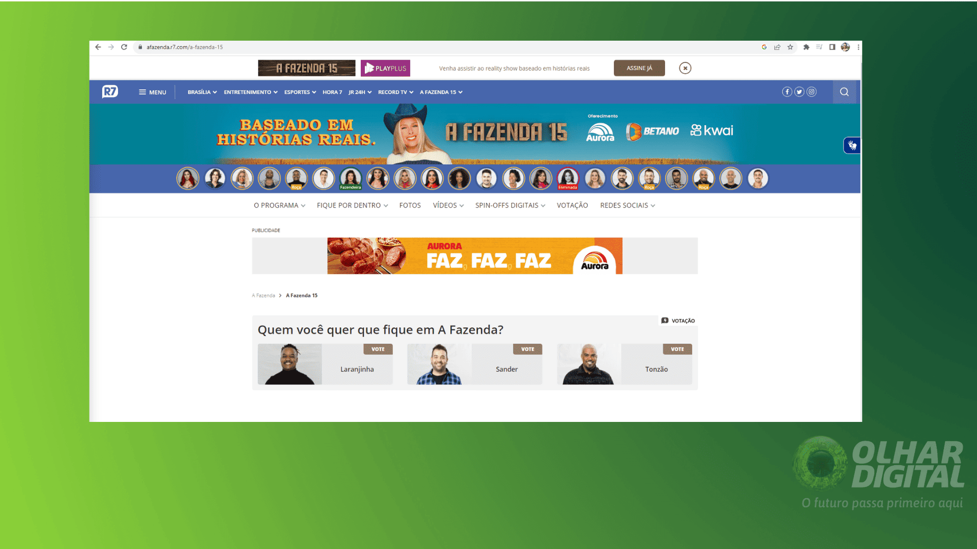 Passo 1 votar