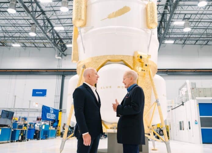 Maquete em tamanho real do Blue Moon, da Blue Origin