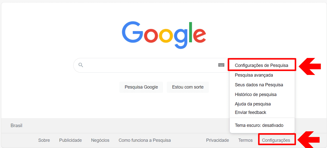 2 - Como desativar pesquisas relacionadas no Google