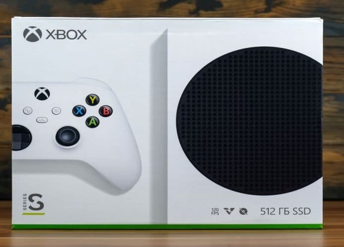 X Box Series S na embalagem