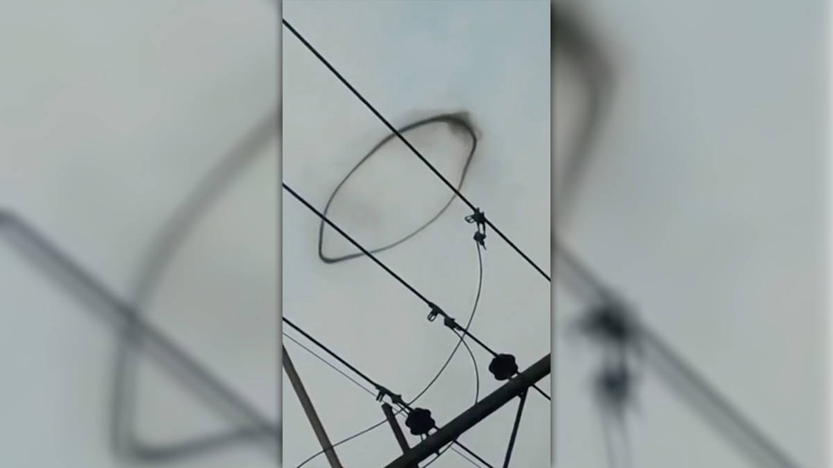 Captura de tela de vídeo de anel de fumaça