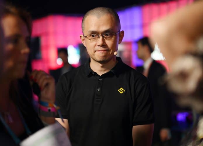 Changpeng Zhao, ex-CEO da Binance, durante Web Summit