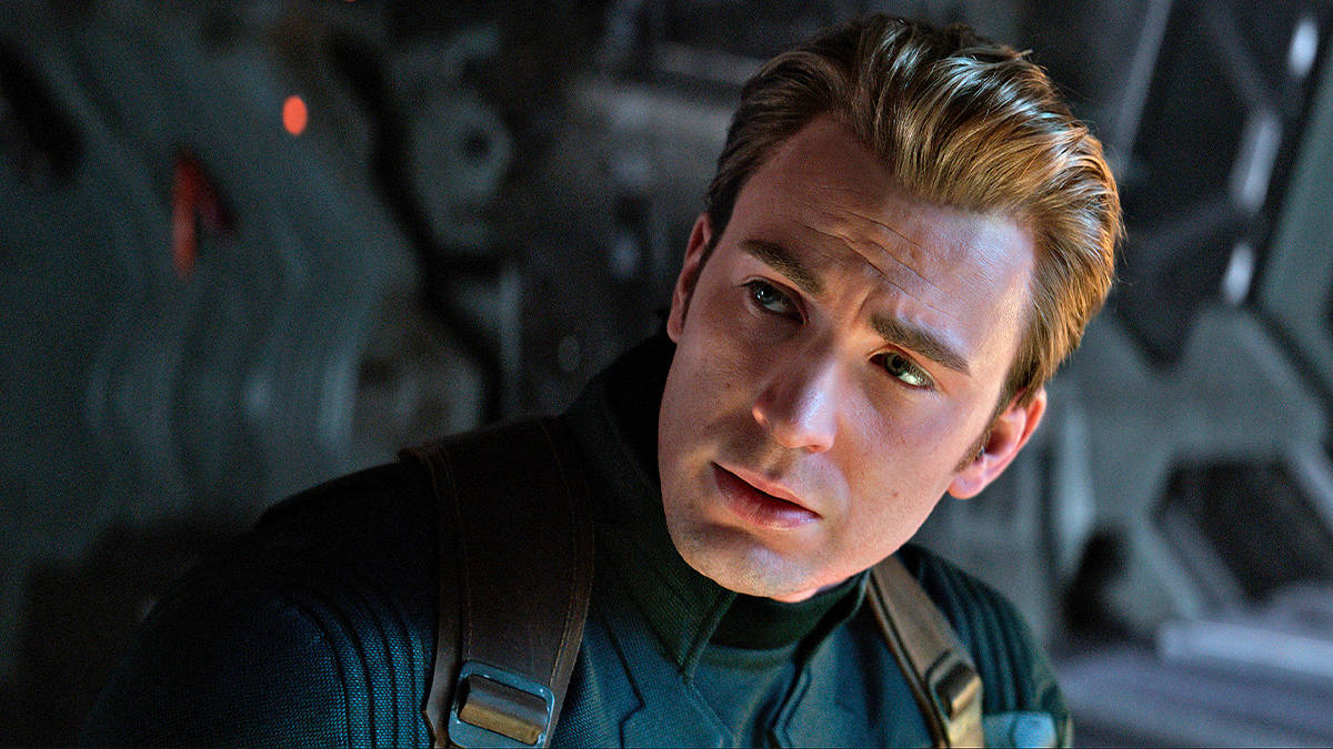 Chris Evans como Steve Rogers em 
