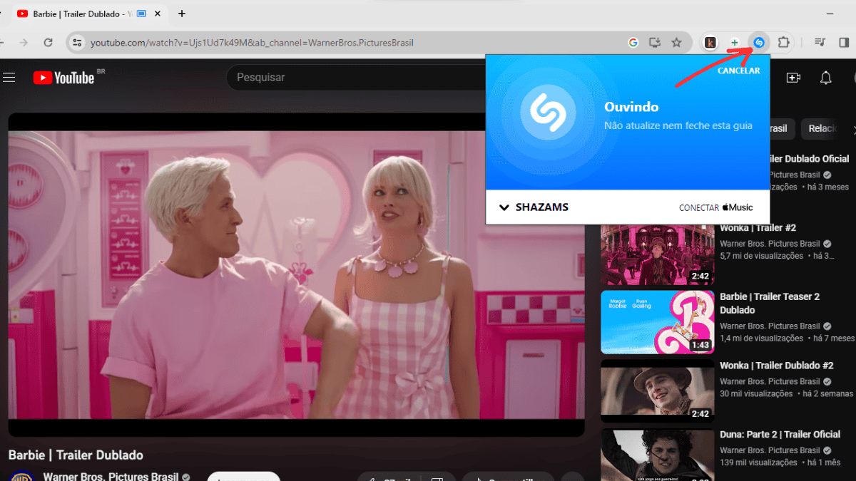 Extensão Shazam Chrome - passo 4