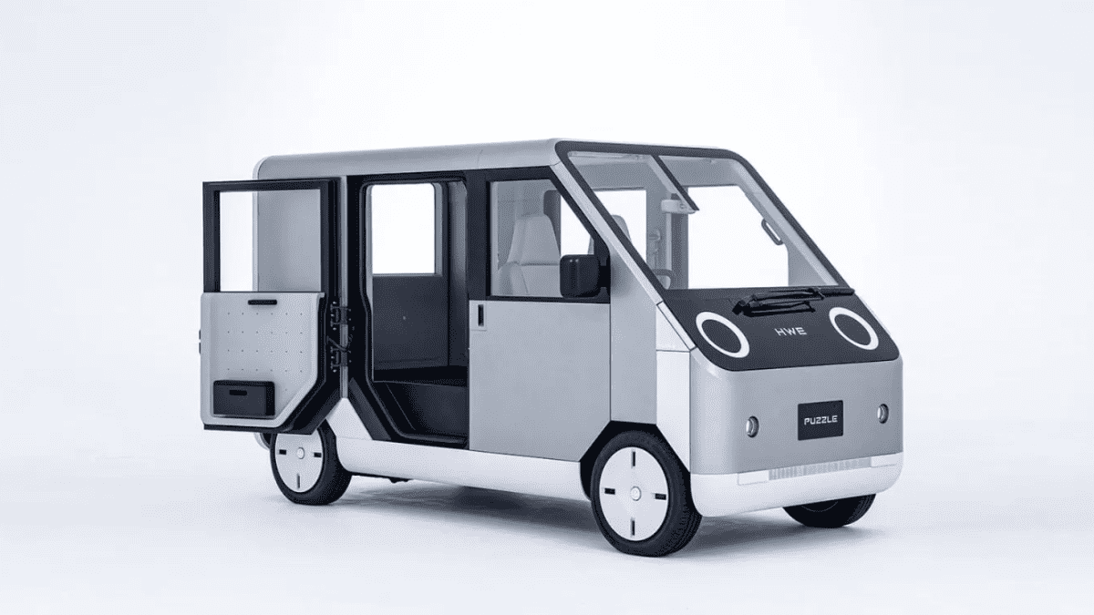 Compacta e pronta para emergências: conheça a minivan elétrica PUZZLE