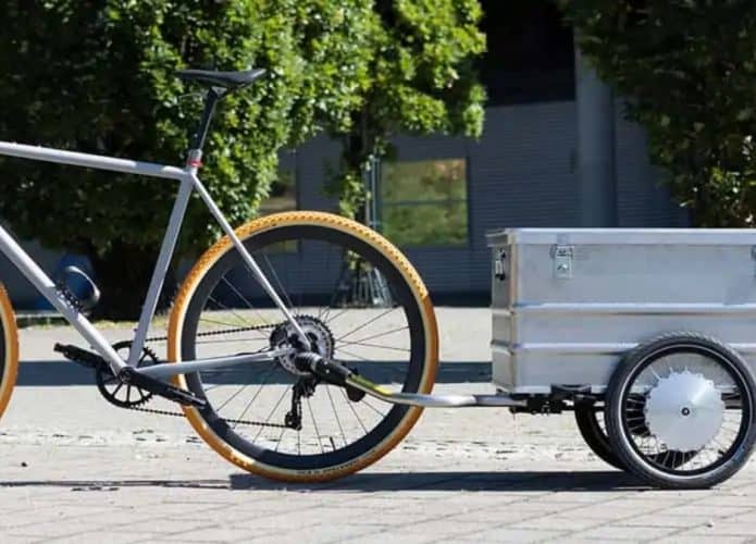 Novo trailer elétrico de bicicleta tem motor duplo para aliviar a carga