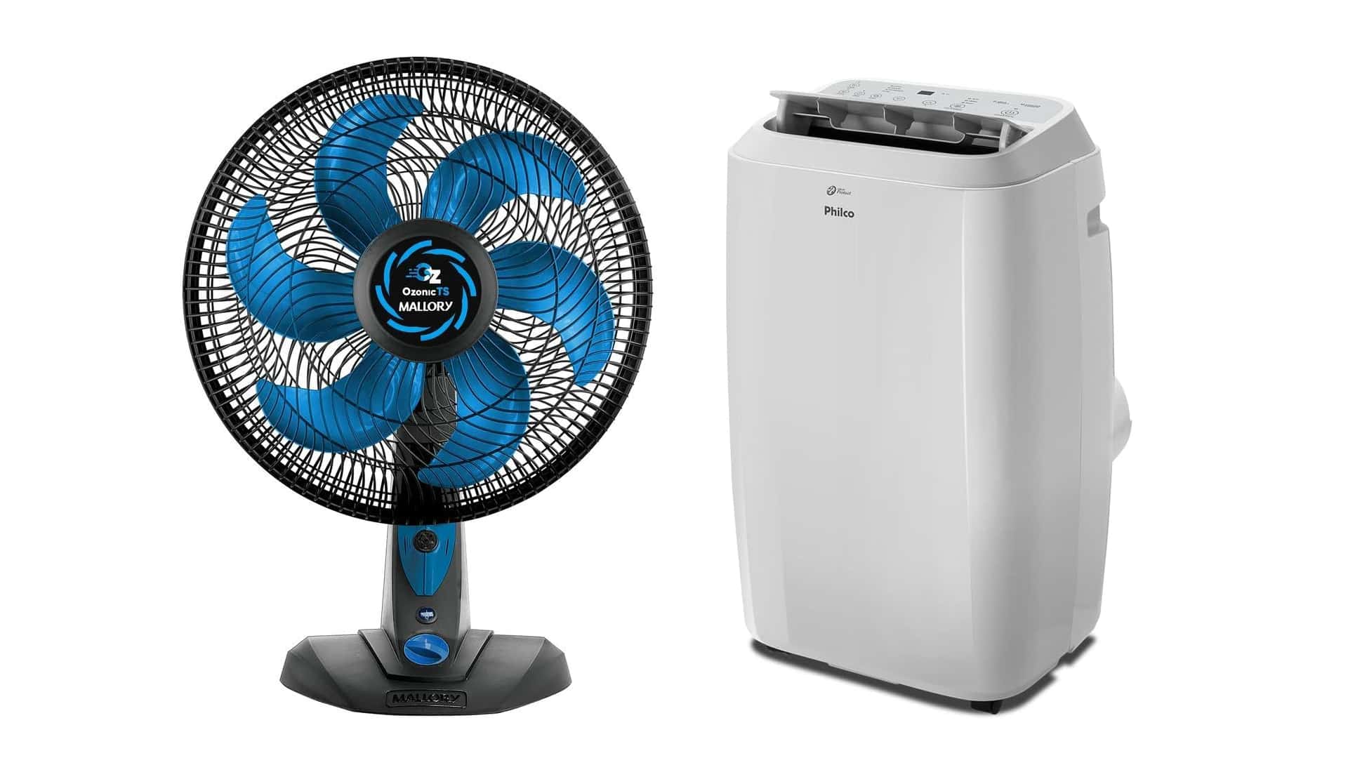 Ventiladores e ar-condicionado em oferta
