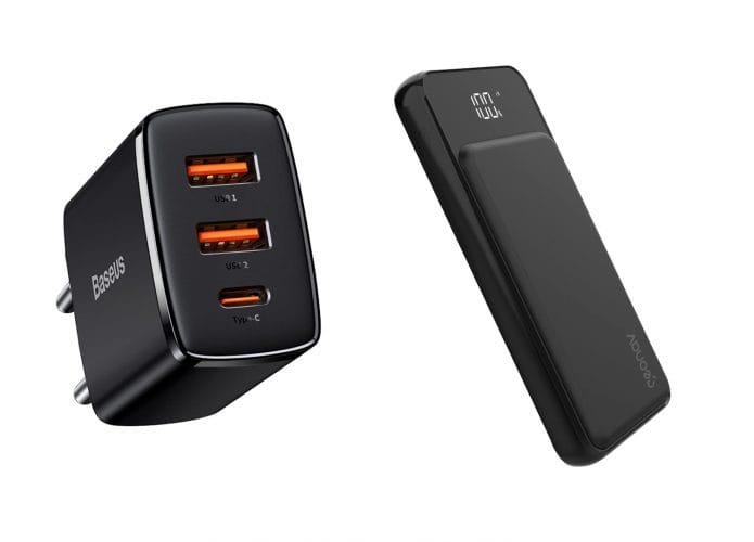 Carregadores e powerbank em oferta